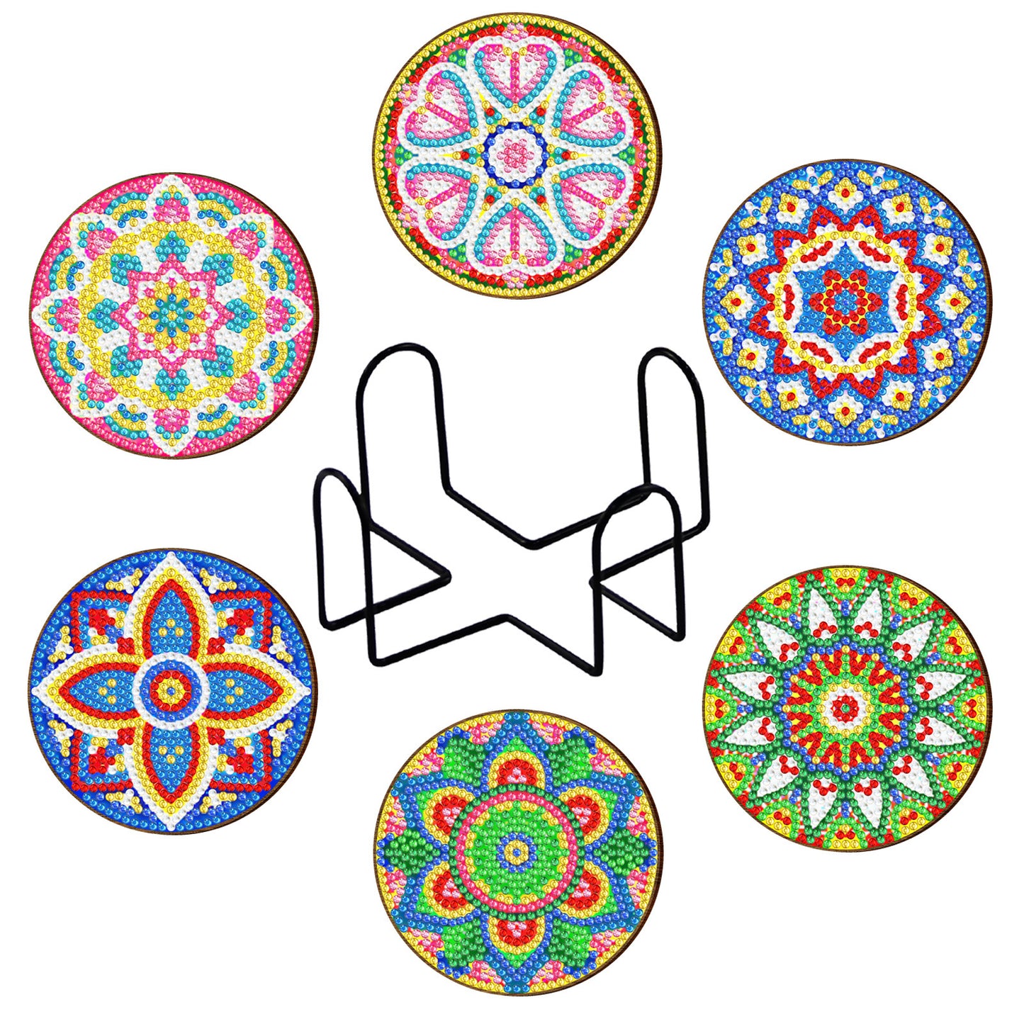 DIY Coaster Kit, Diamond Painting, Mandala