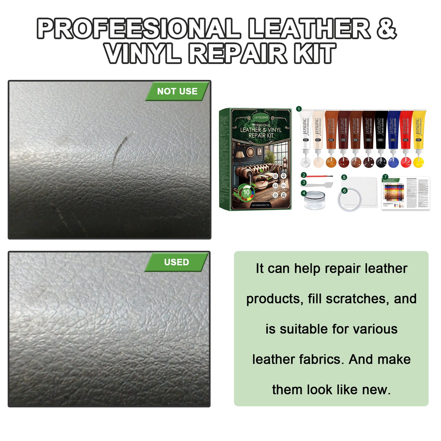 DIY Leather Repair Kit For Furniture