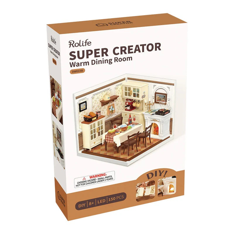 Rolife DIY Warm Dining Room Miniature