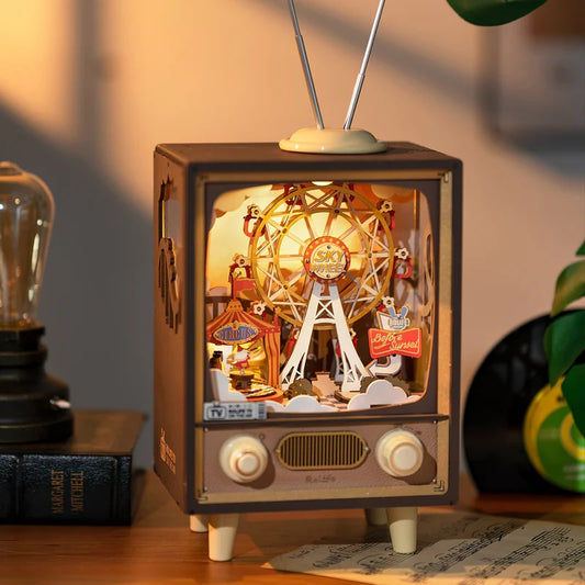 Rolife Sunset Carnival DIY Music Box 3D Wooden Puzzle
