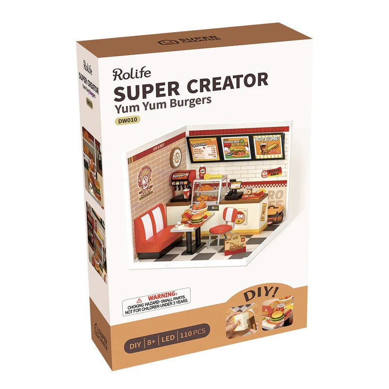 Rolife Yum Yum Burgers DIY Miniature