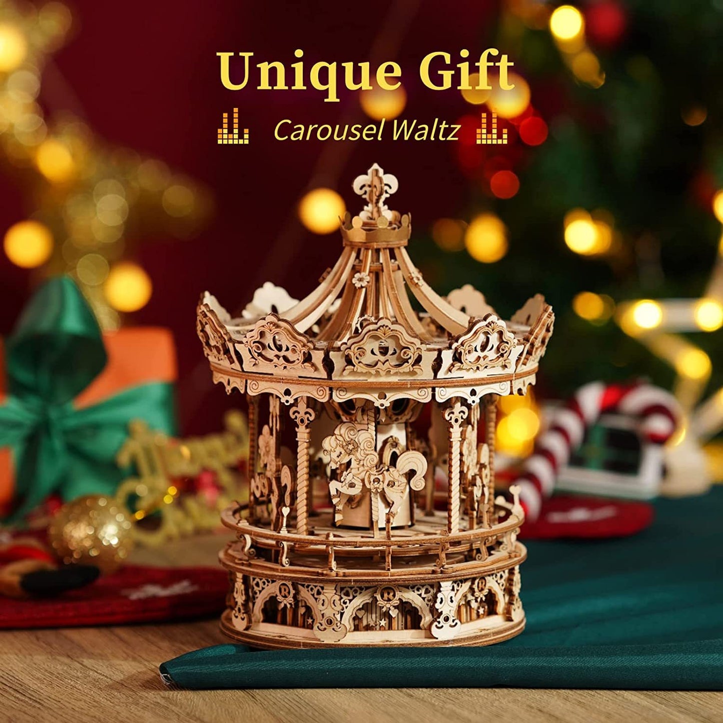 Robotime 3D Wooden Puzzle Romantic Carousel