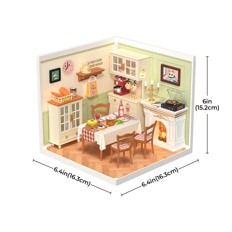 Rolife DIY Warm Dining Room Miniature