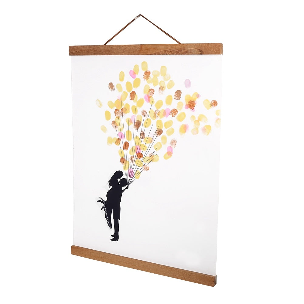 Modern Magnetic Wooden Scroll Photo Frame DIY