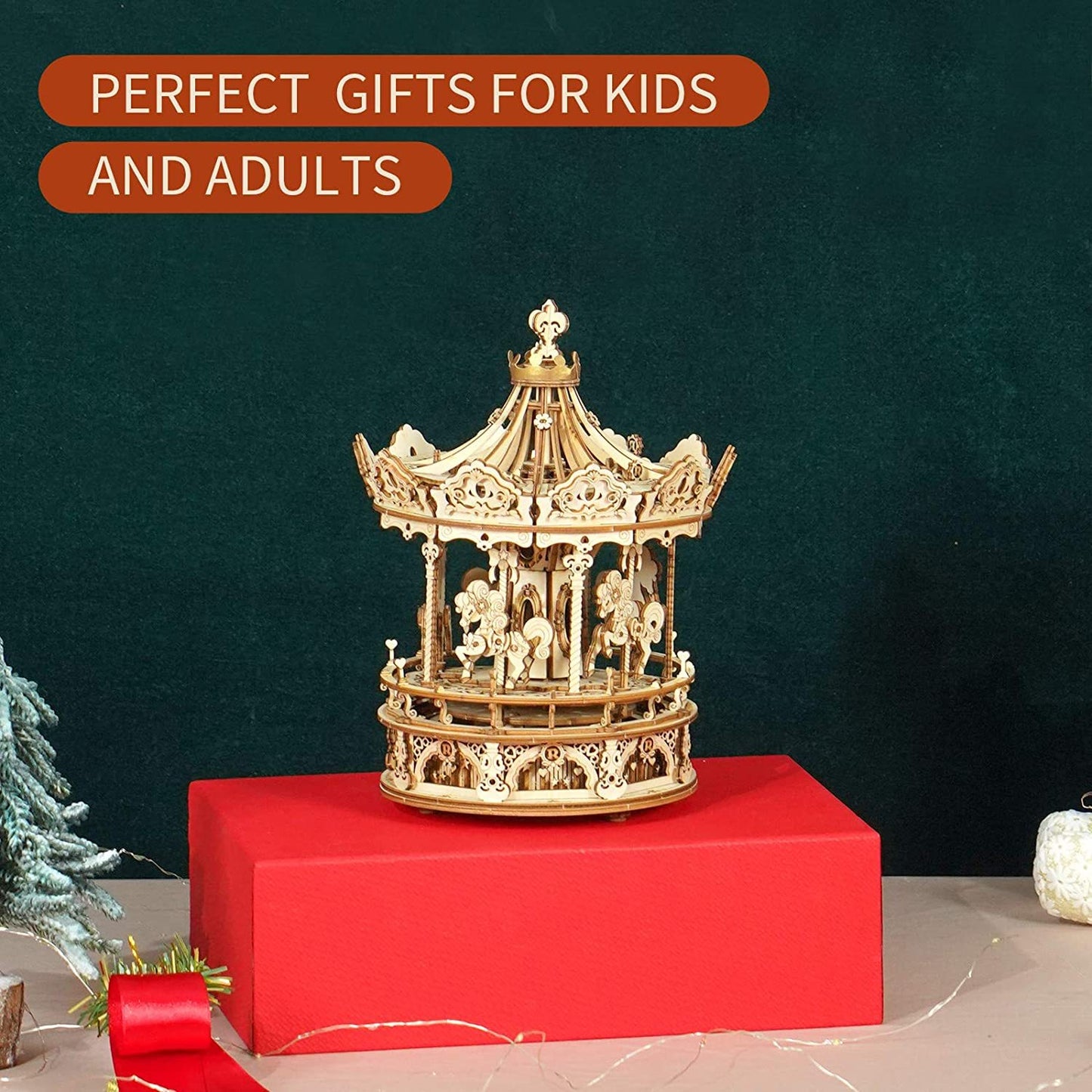 Robotime 3D Wooden Puzzle Romantic Carousel